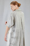 long tunic shirt style in washed linen canvas with shaded print - RUNDHOLZ 