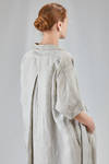 long tunic shirt style in washed linen canvas with shaded print - RUNDHOLZ 