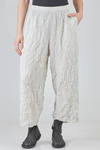 wide trousers in light polyester froissé - SHU MORIYAMA 