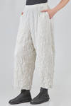 wide trousers in light polyester froissé - SHU MORIYAMA 