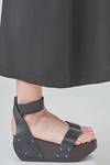 high GLEAM clog in cowhide leather and wood - TRIPPEN 