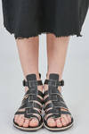 CÄSAR flip flop sandal in soft cowhide leather and classic rounded rubber sole - TRIPPEN 