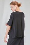 t-shirt lunga e ampia in maglia rasata di cotone - KNIT KNIT 