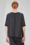 t-shirt lunga e ampia in maglia rasata di cotone - KNIT KNIT 