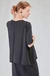 t-shirt lunga e ampia in maglia rasata di cotone - KNIT KNIT 