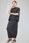 t-shirt lunga e ampia in maglia rasata di cotone - KNIT KNIT 