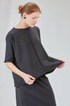 t-shirt lunga e ampia in maglia rasata di cotone - KNIT KNIT 