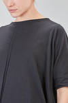 t-shirt lunga e ampia in maglia rasata di cotone - KNIT KNIT 