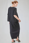 t-shirt lunga e ampia in maglia rasata di cotone - KNIT KNIT 