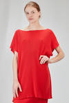 t-shirt lunga e ampia in maglia a costine verticali di cotone - KNIT KNIT 