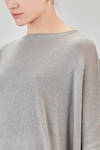 long, wide and asymmetric sweater in plain cotton and acrylic knit - KNIT KNIT 