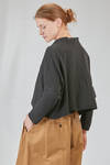 short and wide cardigan in cotton, polyester and nylon knit with wavy texture - KNIT KNIT 