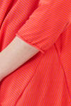 hip-lenght t-shirt, wide, in ecotex cotton and polyester knit with thin stripes - KNIT KNIT 