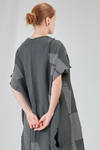 long and wide cardigan in crinkled cotton, nylon and polyamide knit with thin stripes - KNIT KNIT 
