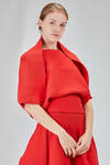 hip-lenght t-shirt, wide and narrower at the bottom, in elastic recycled polyester and nylon knit - CFCL 