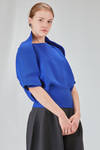 hip-lenght t-shirt, wide and narrower at the bottom, in elastic recycled polyester and nylon knit - CFCL 