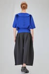 hip-lenght t-shirt, wide and narrower at the bottom, in elastic recycled polyester and nylon knit - CFCL 