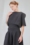 hip-lenght t-shirt, wide and narrower at the bottom, in elastic recycled polyester and nylon knit - CFCL 