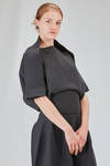 hip-lenght t-shirt, wide and narrower at the bottom, in elastic recycled polyester and nylon knit - CFCL 