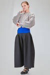 hip-lenght bomber jacket, wide, in multicolor striped recycled polyester knit - CFCL 