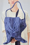 big sack shopper bag in crinkled cotton satin with metal core - ZILLA 