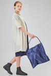 big sack shopper bag in crinkled cotton satin with metal core - ZILLA 