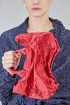 cubic shopper bag in crinkled cotton satin with metal core - ZILLA 