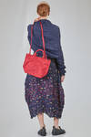 cubic shopper bag in crinkled cotton satin with metal core - ZILLA 