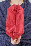 cubic shopper bag in crinkled cotton satin with metal core - ZILLA 