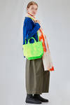 cubic shopper bag in crinkled cotton satin with metal core - ZILLA 