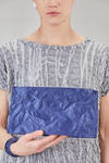 rectangular pochette-bag in crinkled cotton satin with metal core - ZILLA 