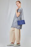 rectangular pochette-bag in crinkled cotton satin with metal core - ZILLA 