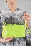 borsa-pochette rettangolare in satin stropicciato di cotone con anima metallica - ZILLA 