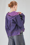 blouson al fianco, ampio, in denim di cotone sovratinto e 'macchiato' - KIMONORAIN 