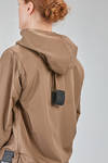 blouson corto e ampio in tela di poliammide e poliuretano e in tela di poliestere - KIMONORAIN 