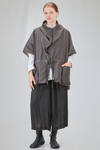 long and wide blouson in polyamide and polyurethane canvas and polyester canvas - KIMONORAIN 