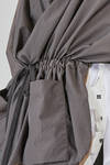 long and wide blouson in polyamide and polyurethane canvas and polyester canvas - KIMONORAIN 