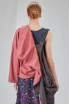 hip-lenght blouson, wide, in iridescent polyester canvas and polyamide canvas - KIMONORAIN 