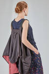 hip-lenght blouson, wide, in iridescent polyester canvas and polyamide canvas - KIMONORAIN 