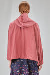 hip-lenght blouson, wide, in iridescent polyester canvas and polyamide canvas - KIMONORAIN 