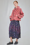 hip-lenght blouson, wide, in iridescent polyester canvas and polyamide canvas - KIMONORAIN 