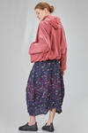 hip-lenght blouson, wide, in iridescent polyester canvas and polyamide canvas - KIMONORAIN 