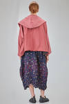 hip-lenght blouson, wide, in iridescent polyester canvas and polyamide canvas - KIMONORAIN 