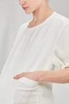 long and wide shirt in flamed and washed linen canvas - CINI 