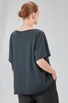 long and wide sweater in light cotton fleece - CINI 