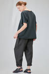long and wide sweater in light cotton fleece - CINI 