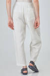 pantalone ampio in tela fiammata e lavata di lino - CINI 