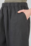 wide trousers in flamed and washed linen canvas - CINI 