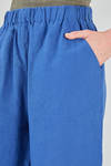 wide trousers in flamed and washed linen canvas - CINI 