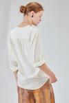 camicia lunga e ampia in mussola leggerissima di cotone lavato - 6167 STUDIO SHIRT 